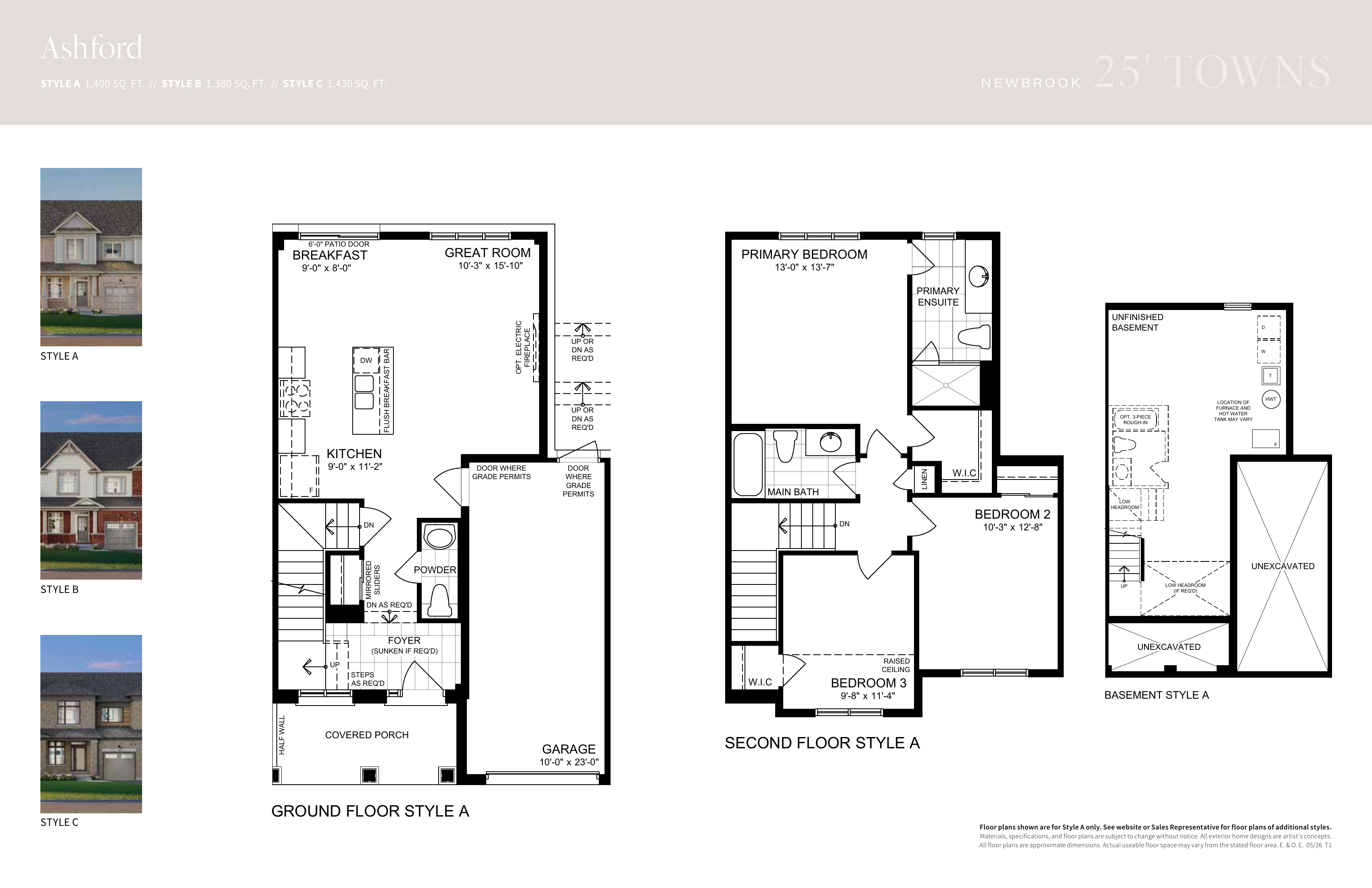 Ashford townhome floor plan