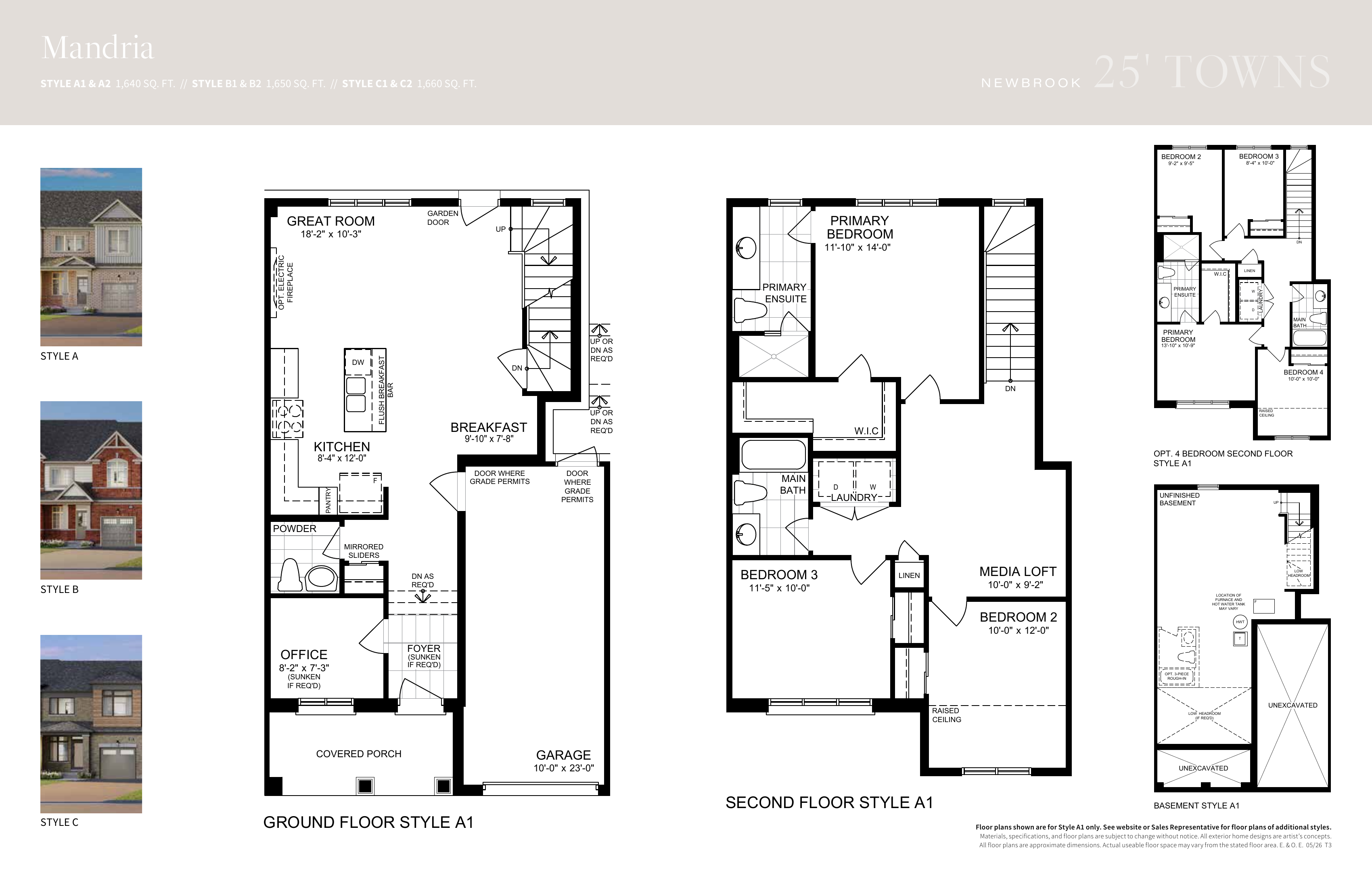Mandria townhome floor plan