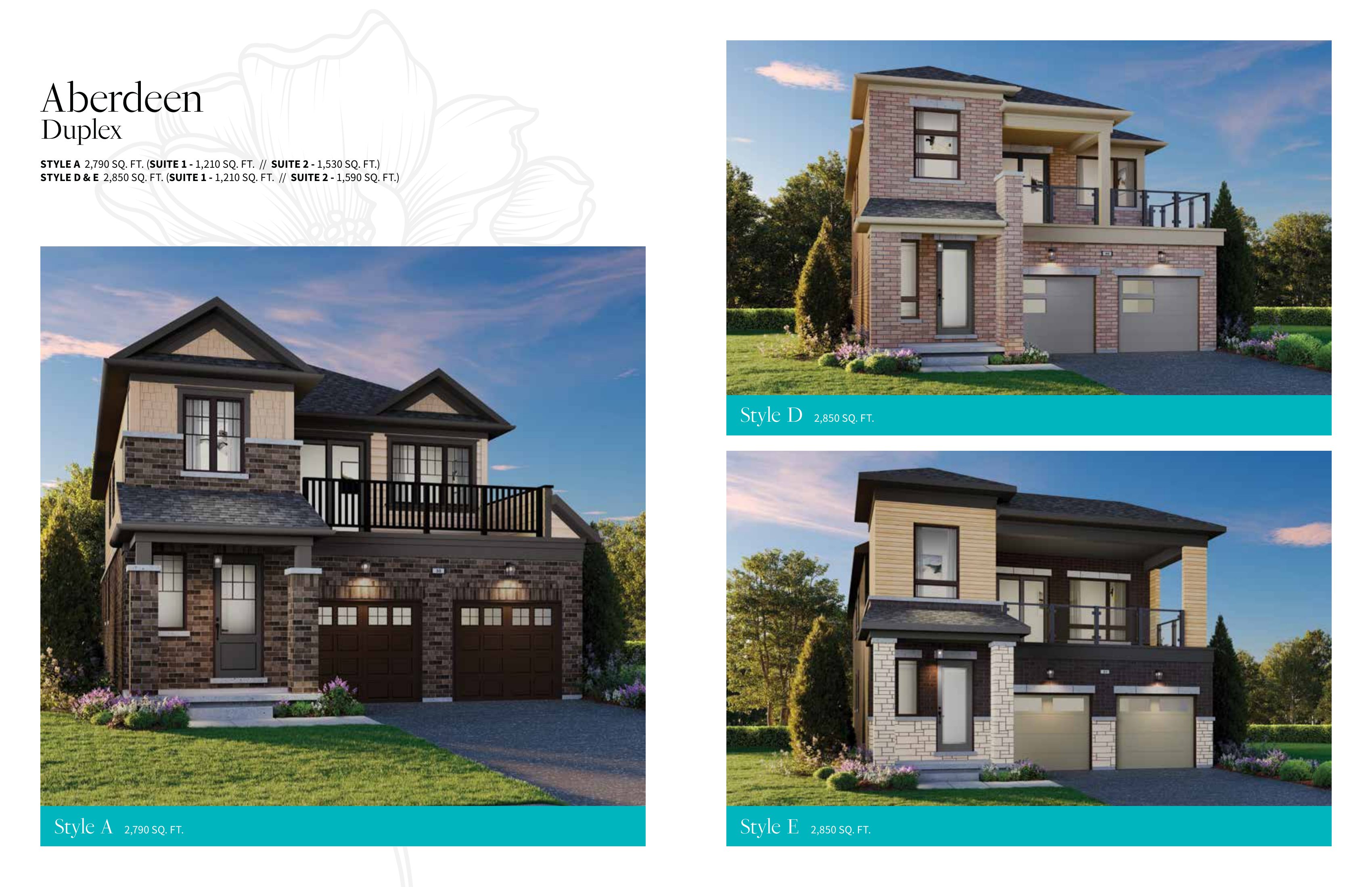 Aberdeen Duplex exterior renderings